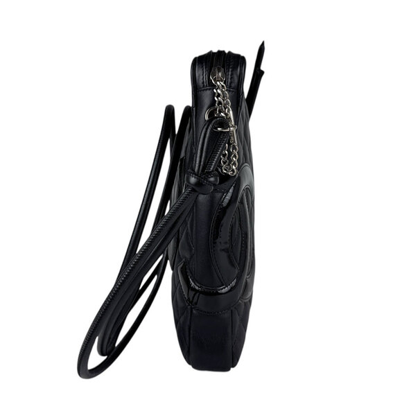 CHANEL Black Lambskin Leather Shoulder Bag - Picture 2 of 5